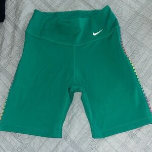 Nike Dri-Fit Green Biker Shorts | Size XS